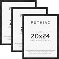 puthiac 20x24 Solid Oak Wood Picture Frames, Black, 3 Pack by PUTHIAC