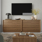 FORTUNETEC 47" Wide 6 Drawer Dresser for Bedroom, Walnut - Image 5