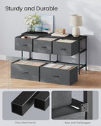 SONGMICS Dresser for Bedroom, Wide Dresser with 5 Fabric Drawers - Image 6