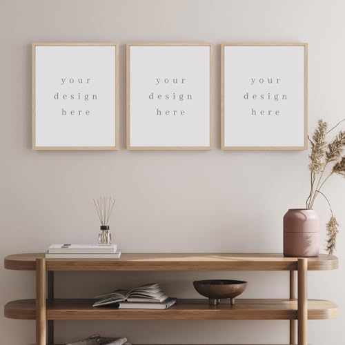 puthiac 20x24 Solid Oak Wood Picture Frames, Natural Oak, 3 Pack - Image 4
