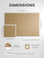 Fluxynara 6-Pack Large Felt Bulletin Board, Natural Oak Artistic - Image 2