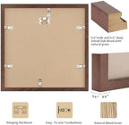 puthiac 16x16 Solid Oak Wood Picture Frame, Walnut, 1 Pack - Image 3