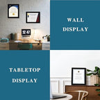 Hongkee 8.5 x 11 Picture Frame Set of 4, Made of Real Glass and Black Certificate & Diploma Frame, 8.5 by 11 Photo for Wall or Tabletop - Display Picture 6x8 with Mat or 8.5x11 Without Mat - Image 5