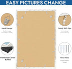 Hongkee 16x24 Frame Set of 4, 16 x 24 Distressed White Wood(Mat 12x18) - Image 5