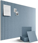 Fluxynara 48" x 36" Large Felt Bulletin Board, Dusty Blue by FLUXYNARA