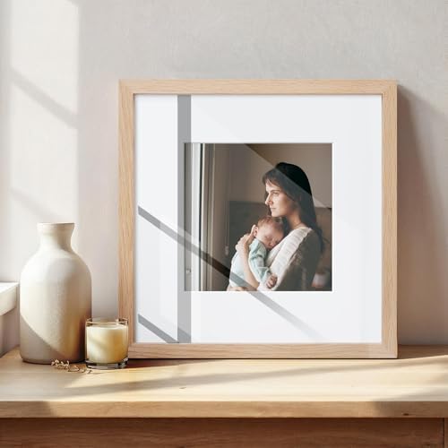 puthiac 12x12 Solid Oak Wood Picture Frame, Natural Oak, 1 Pack - Image 5