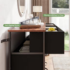 Furnulem Long Dresser for Bedroom, TV Stand for 55'', 8 Drawer Dorm Dresser - Image 6