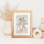 5x7 Wood Picture Frame, Solid Oak 5x7 Photo Frames with Mat to 4x6 - Image 2