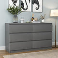 Grey Dresser for Bedroom,48'' Modern 6 Drawer Dresser with Deep Drawer,Storage Chest of Drawers,Wood Bedroom Storage Furniture,TV Stand for Living Room by CIPACHOHOMEFURNITURE