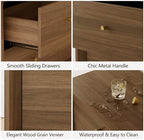 FORTUNETEC 47" Wide 6 Drawer Dresser for Bedroom, Walnut - Image 4