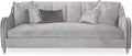 MICHAEL AMINI Roxbury Park 94" W Velvet Sofa in Steel Gray/Slate by Michael+Amini
