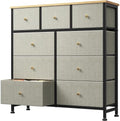 DUMOS 9 Drawer Dresser for Bedroom, Storage Organizer Chest of Drawers by DumosLifestyle