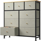 DUMOS 9 Drawer Dresser for Bedroom, Storage Organizer Chest of Drawers by DumosLifestyle