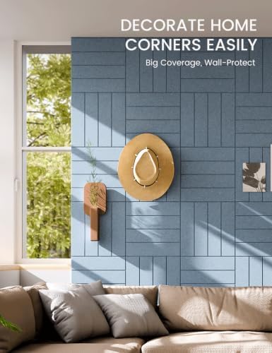 Fluxynara Felt Bulletin Board & Cork Board Alternative, Dusty Blue - Image 3