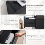 Standifurno Dresser for Bedroom, Modern Cuved Dresser with 9 Drawers,Black Dresser with Handleless Design, Closet Storage Dresser, 15.43" D x 57" W x 28.3" H (9 Drawers) - Image 6