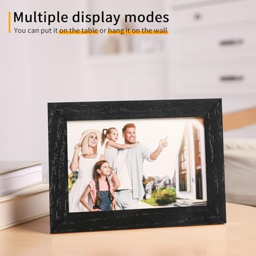 puthiac 5x7 Solid Oak Wood Picture Frame, Black, 1 Pack - Image 5