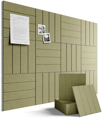 Fluxynara 48" x 36" Large Felt Bulletin Board, Olive Green by FLUXYNARA