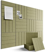Fluxynara 48" x 36" Large Felt Bulletin Board, Olive Green by FLUXYNARA