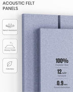 Fluxynara 36" x 24" Large Felt Bulletin Board, Soft Periwinkle - Image 5