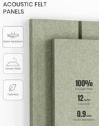 Fluxynara 48" x 36" Large Felt Bulletin Board, Sage - Image 5