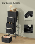 SONGMICS Dresser for Bedroom, Tall Dresser with 5 Fabric Drawers - Image 6