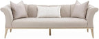 MICHAEL AMINI Yvette Sofa in Porcini Velvet and Champagne Wood Frame - Image 3