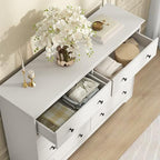 White Dresser for Bedroom, 8 Drawer Dresser with Large Drawers, 51 Inch Wide Wood Chest for Living Room, Hallway - Image 3