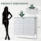 6-Drawer Dresser for Bedroom, Anti-Tip Wide Storage Organizer - Image 3