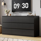 Jocoevol Modern 9 Drawer Dresser for Bedroom, Simply Chest of Drawers, Wood Storage Dresser with Deep Drawers for Living Room Hallway Entryway (Black) by JOCOEVOL