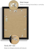 Hongkee 10x13 Picture Frame Set of 4, Made of Real Glass and Black Frame, 10 by 13 Photo for Wall or Tabletop - Display Picture 8.5x11 with Mat or 10x13 Without Mat - Image 5