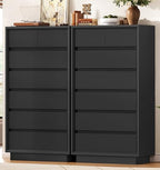 TEENFON 51.6" Tall Dresser for Bedroom, Black Dresser, 7 Drawer Dresser - Image 6