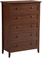 Karl home Brown Farmhouse 5 Drawers Tall Dresser, Bedroom Storage Chest by Karlhome