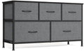 SONGMICS Dresser for Bedroom, Wide Dresser with 5 Fabric Drawers by SONGMICSbySONGMICSHOME