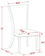 East West Furniture VEP3T47 Verona Modern Parson Chairs - Image 8