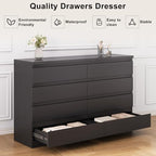Jocoevol Black 8 Drawer Dresser for Bedroom (15.3" D x 55.2" W x 32.3" H) - Image 6