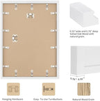 puthiac 20x30 Solid Oak Wood Picture Frames, White, 3 Pack - Image 3