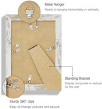 Hongkee 5.5 x 8.5 Diploma Frame Set of 4, Made of Real Glass and Distressed White Frame, 5.5 by 8.5 Photo for Wall or Tabletop - Image 5