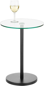 mDesign Glass Top Side/End Drink Table by mDesign