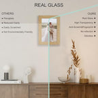 Hongkee 5.5 x 8.5 Diploma Frame Set of 4, Made of Real Glass and Natural Oak Frame, 5.5 by 8.5 Photo for Wall or Tabletop - Image 4