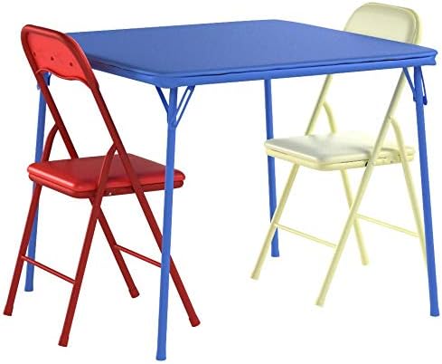 Flash Furniture Mindy Kids 3-Piece Folding Square Table and Chairs Set - Image 3