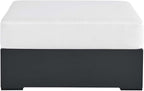 Modway Tahoe Aluminum Ottoman in Gray White - Image 4