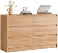 Chrangmay 6 Drawer Dresser,47.24" Wide Mid Century Chest of Drawers,Wooden Bedroom Drawer Dresser with 6 Storage Drawers for Bedroom,Living Room,with Anti-Tipping Device, Wood by Chrangmay