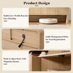 AMERLIFE 70" Modern Curved TV Stand with Storage for TVs Up to 80" - Image 6