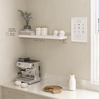 Ballucci Floating Shelf, 36" Wood Wall Shelf with Invisible Brackets for Bathroom, Living Room, Bedroom, Kitchen, Nursery, 8" Deep, White - Image 2