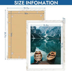 Hongkee 18x24 Frame Set of 4, 18 x 24 Distressed White Wood(Mat 16x20) - Image 3