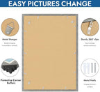 Hongkee 20x28 Picture Frame Set of 4, 20 x 28 Grey Wood Style(Mat 16x24) - Image 5