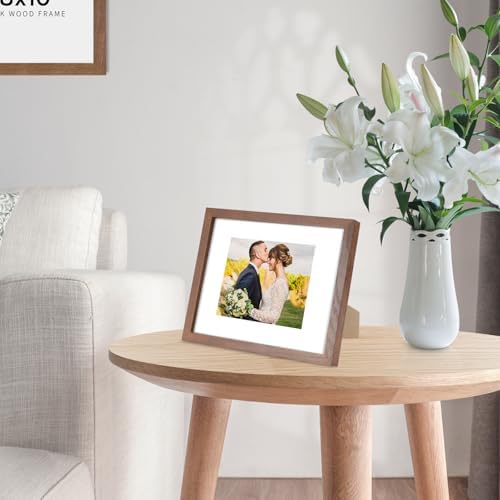 puthiac 4x6 Solid Oak Wood Picture Frame, Walnut, 1 Pack - Image 5