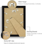 Hongkee 7x10 Picture Frame Set of 4, Made of Real Glass and Black Frame - Display 5.5 x 8.5 Diploma Frame with Mat or 7x10 Without Mat, 7 by 10 Photo for Wall or Tabletop - Image 5