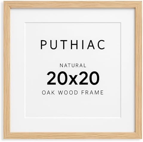 puthiac 20x20 Solid Oak Wood Picture Frame, Natural Oak, 1 Pack by PUTHIAC