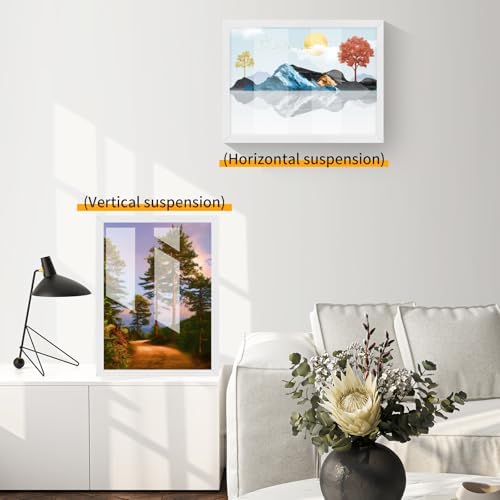 puthiac 20x24 Solid Oak Wood Picture Frame, White, 1 Pack - Image 5
